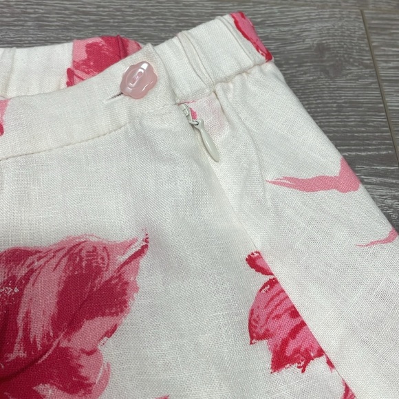 Coldwater Creek Linen Blend Floral Sequin A-Line Lined Skirt PM - Picture 14 of 16